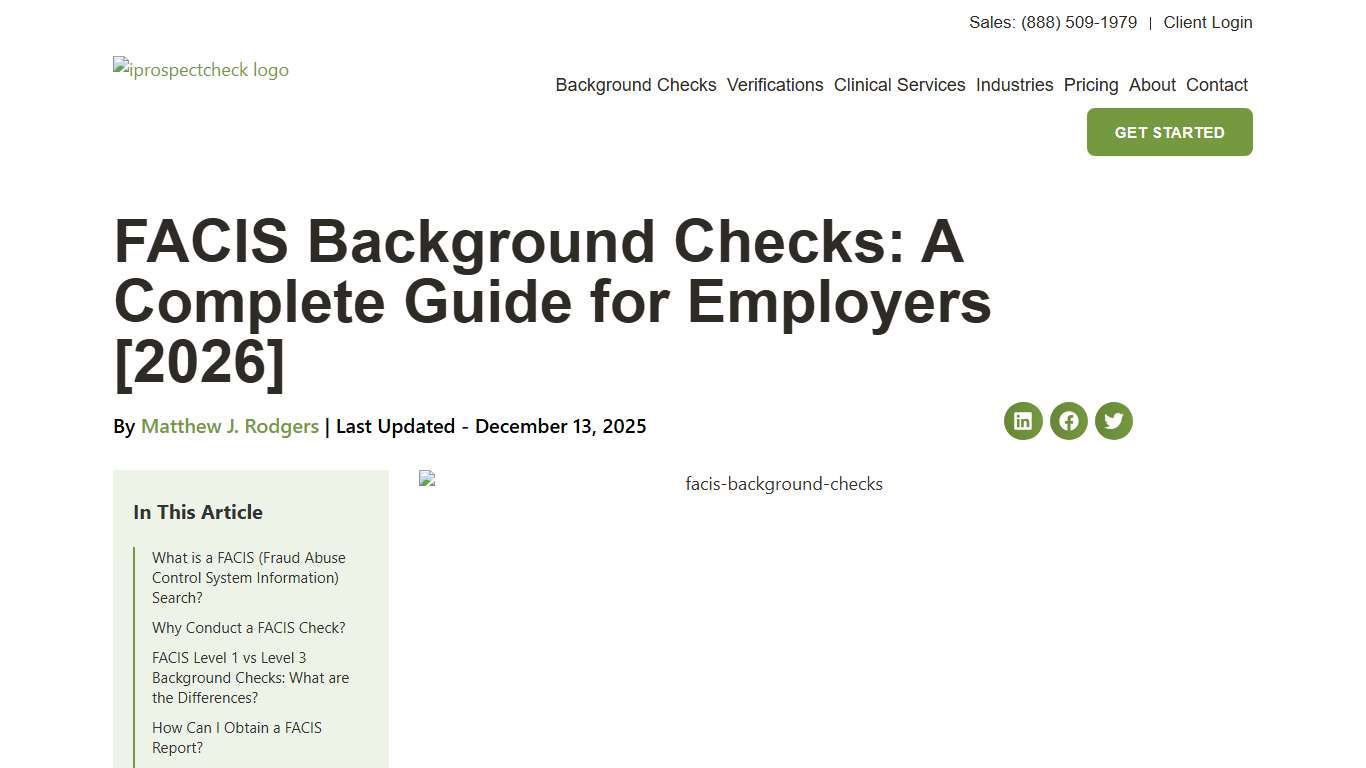 FACIS Background Checks: A Complete Guide for Employers [2026]